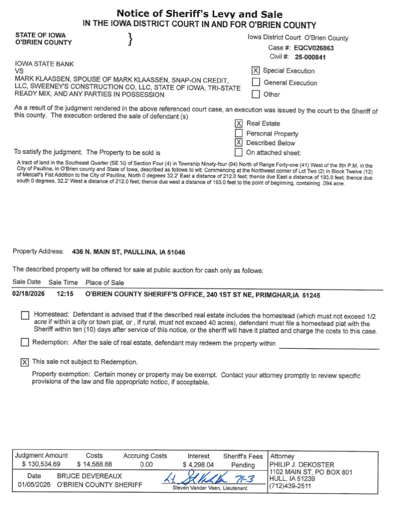 436 N. Main St foreclosure property image