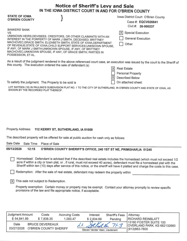 112 Kerry St foreclosure property image